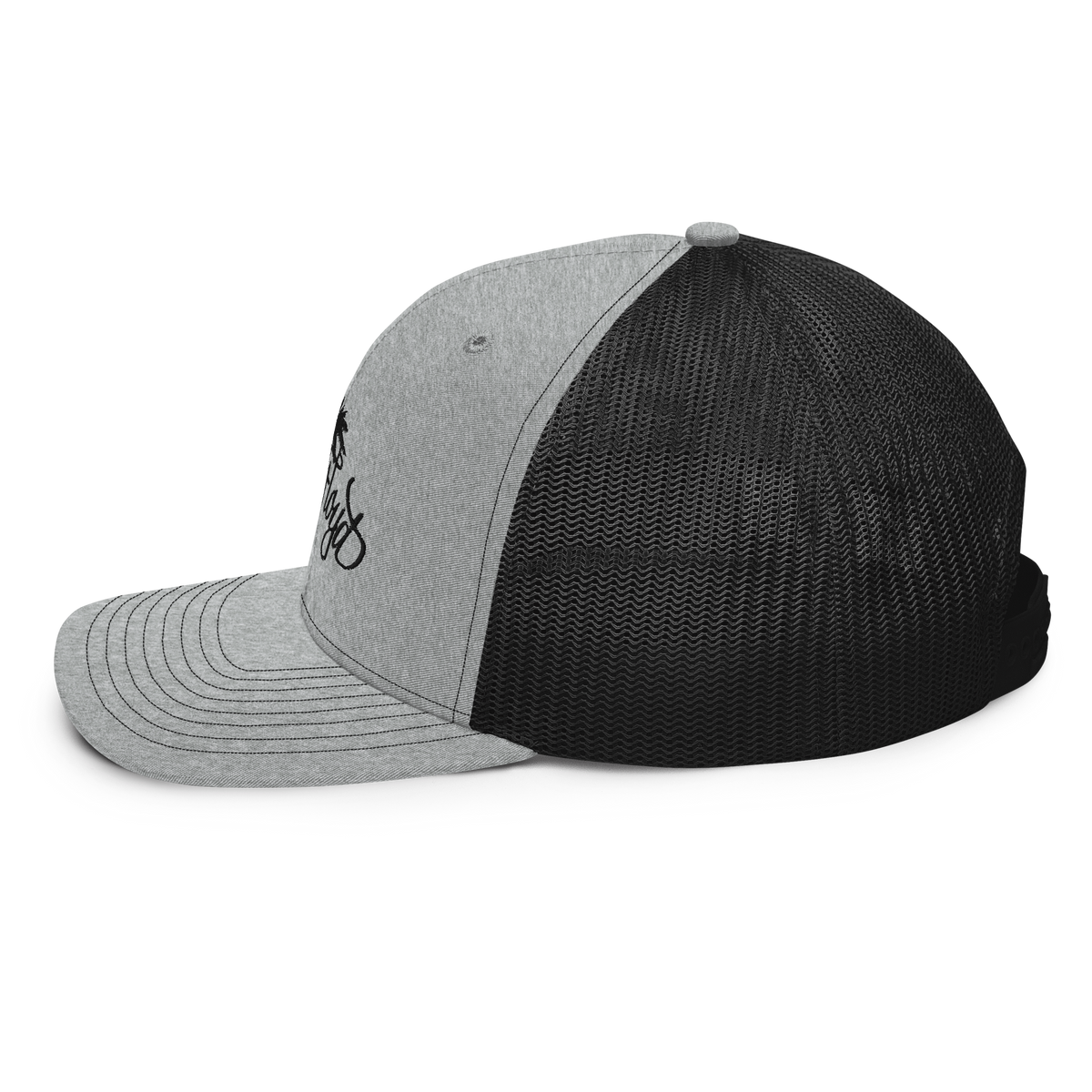 Black & Grey Trucker Cap with Black KF Palm Logo