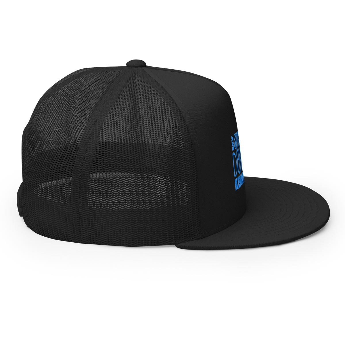 Black Flat Billed Trucker Cap with My Spirit Animal Dances to Kenny Floyd