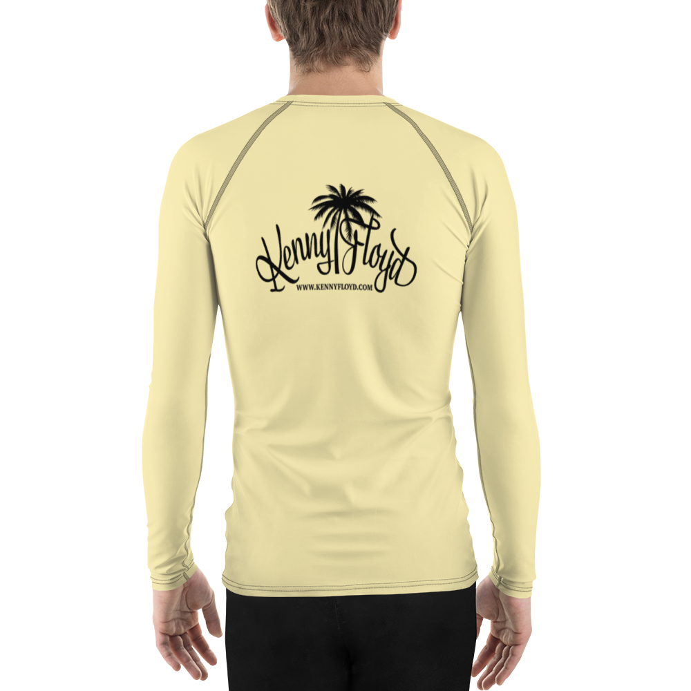 Gold Men's Rash Guard with Black KF Palm Logo