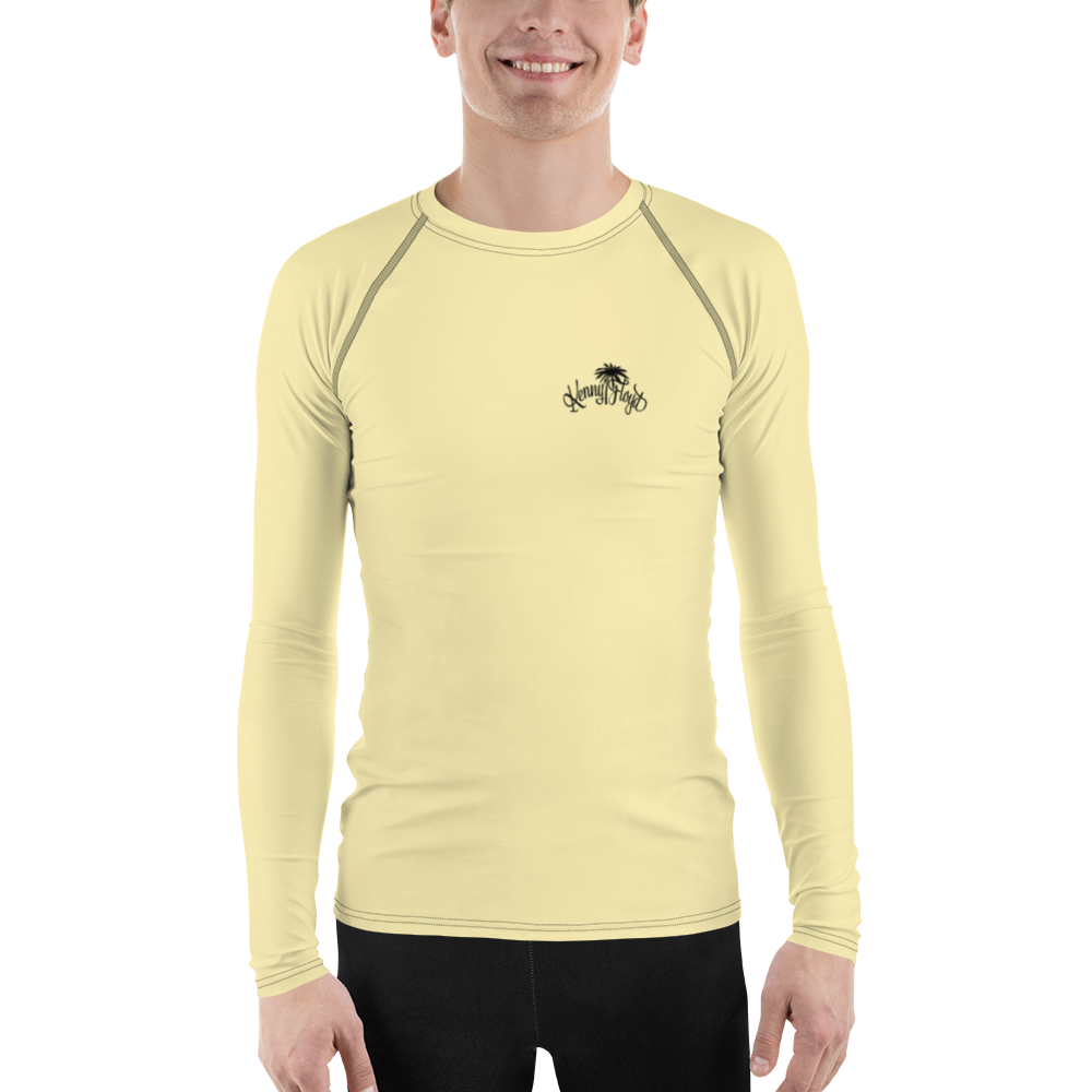 Gold Men's Rash Guard with Black KF Palm Logo