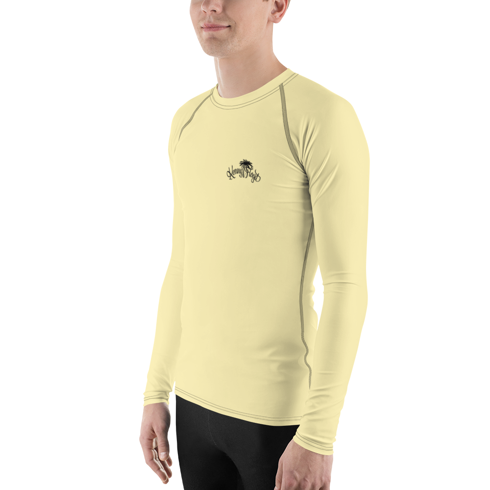 Gold Men's Rash Guard with Black KF Palm Logo