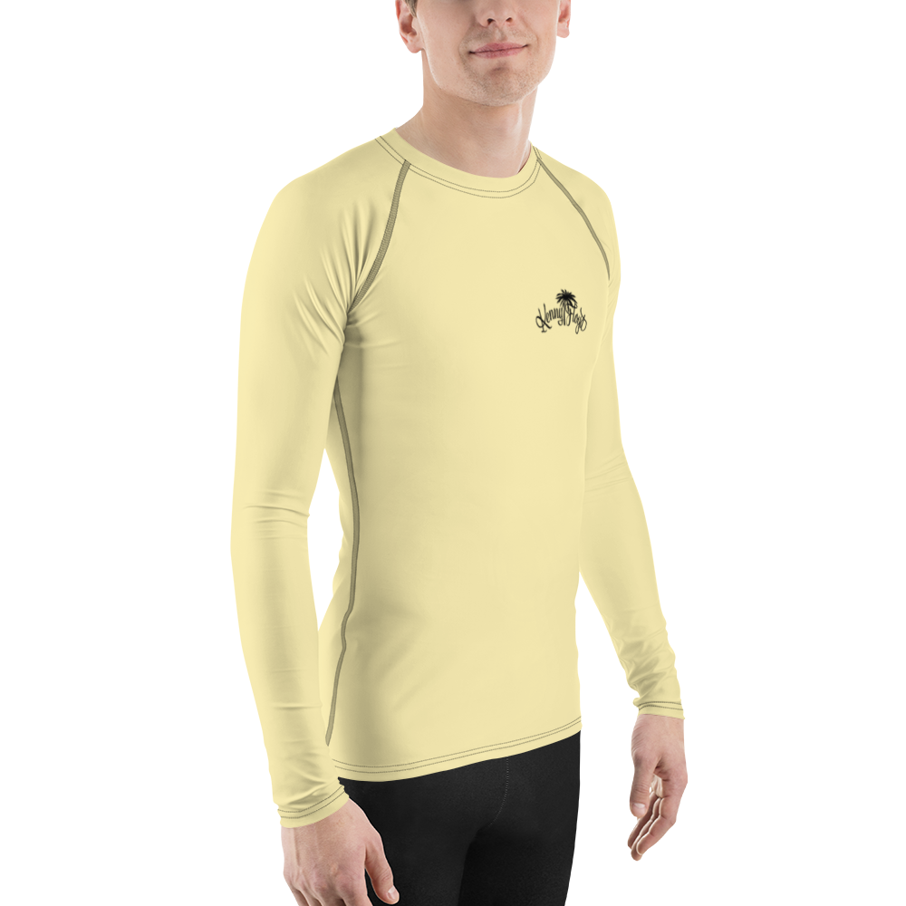 Gold Men's Rash Guard with Black KF Palm Logo