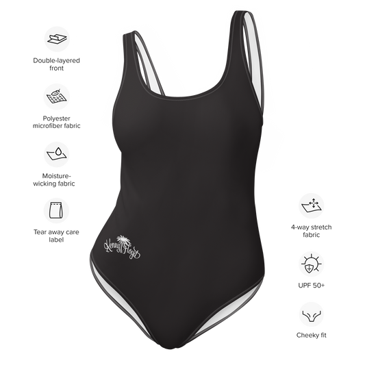 One-Piece Swimsuit with KF Palm Logo