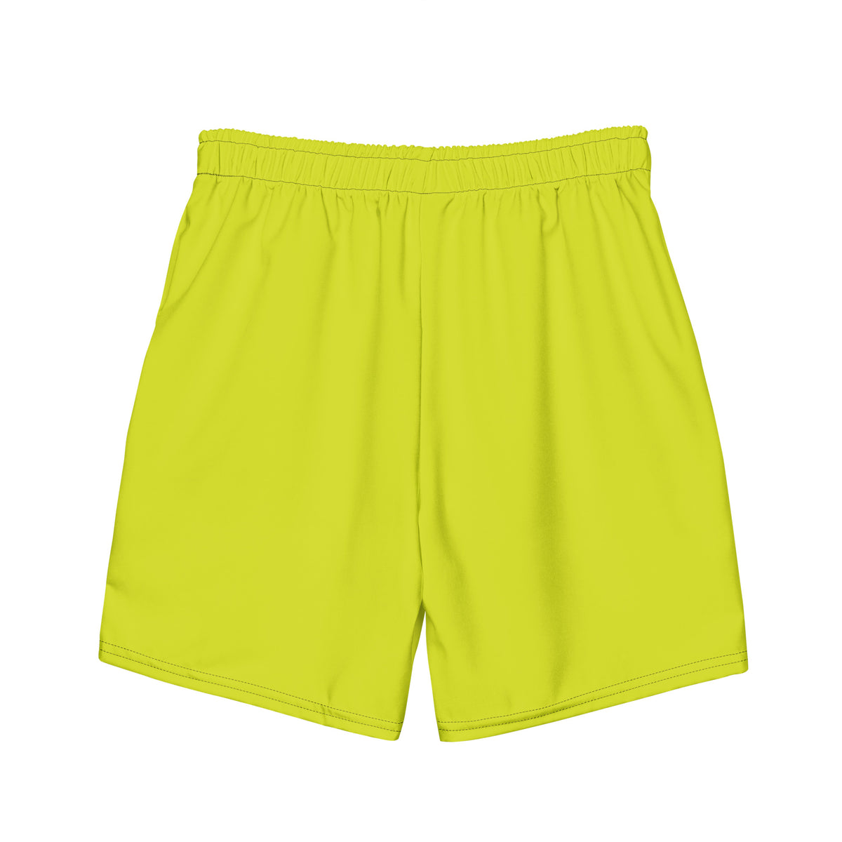 Yellow Men's Swim Trunks with Black KF Palm Logo