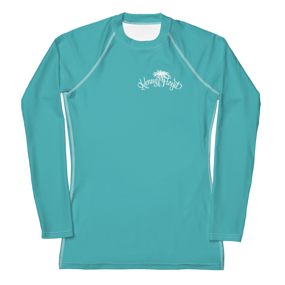 Light Blue Women's Rash Guard with KF Palm Logo