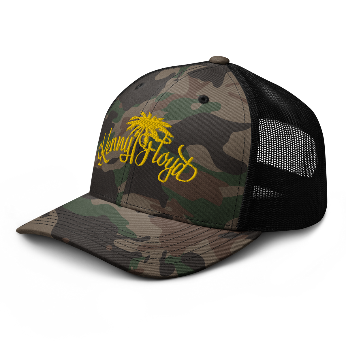 Camouflage KF Palm Logo  trucker hat