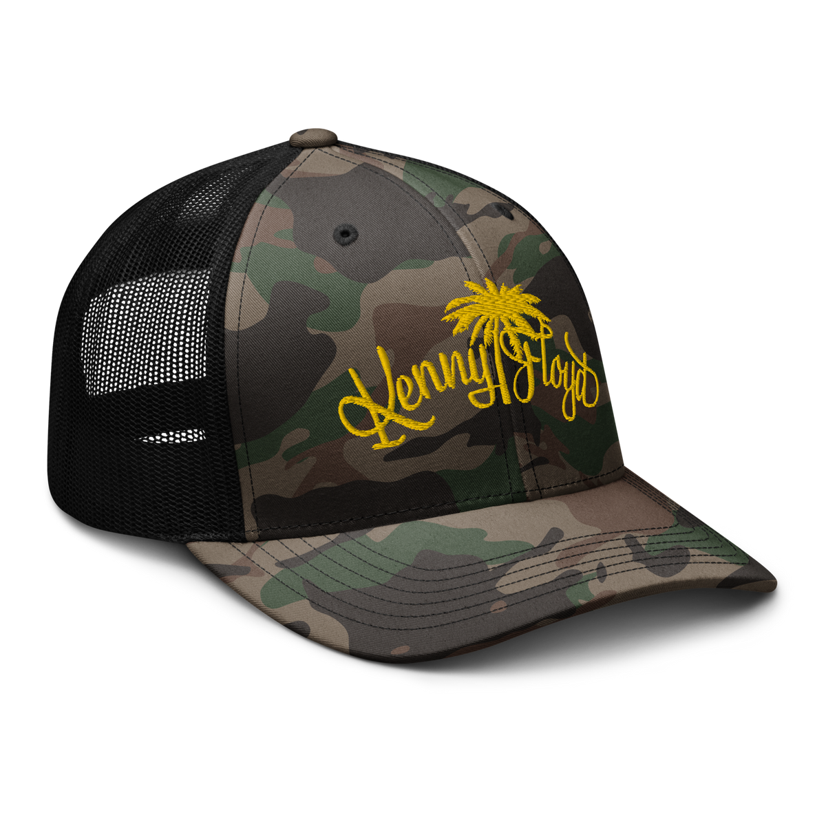 Camouflage KF Palm Logo  trucker hat