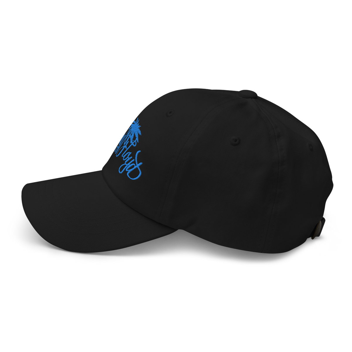 Black Dad Hat with Teal KF Palm Logo