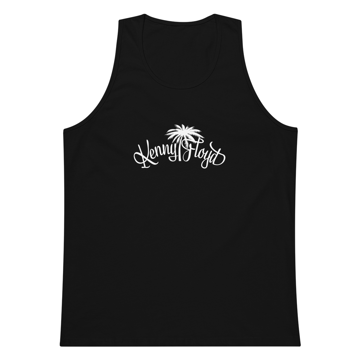 Men’s Premium Tank Top with White KF Palm Logo