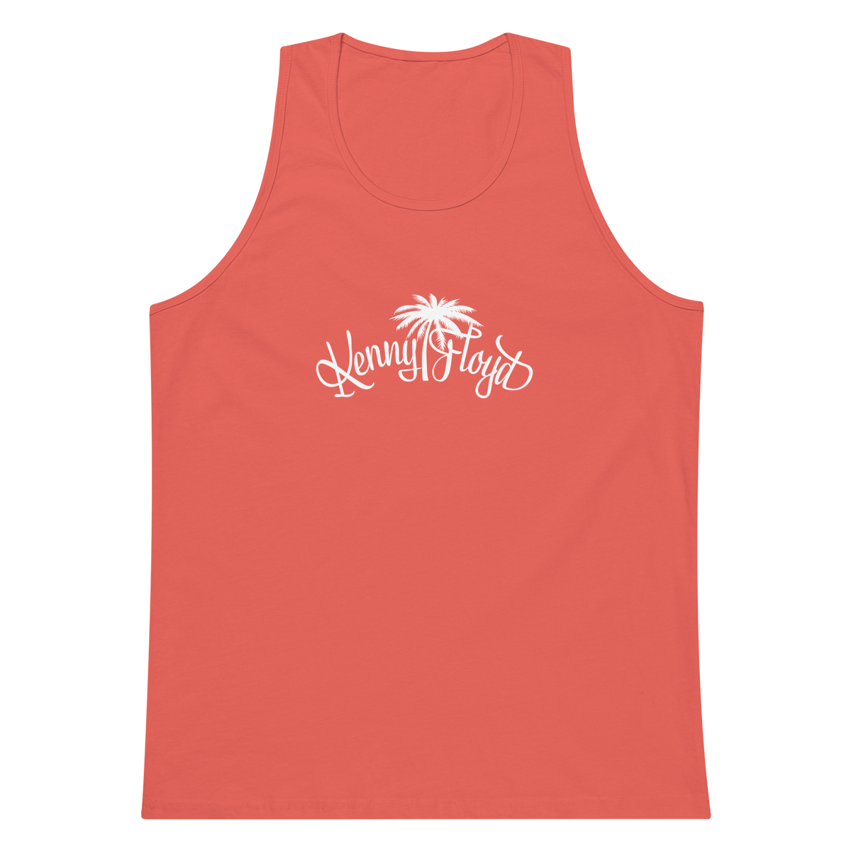 Men’s Premium Tank Top with White KF Palm Logo