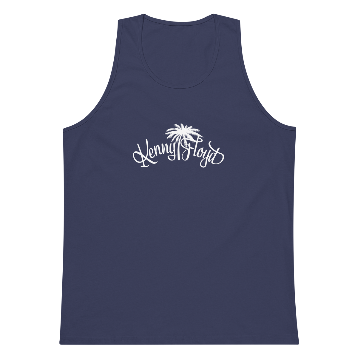 Men’s Premium Tank Top with White KF Palm Logo
