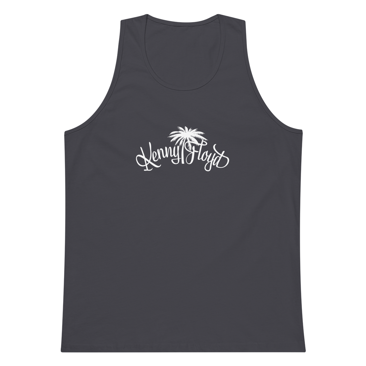 Men’s Premium Tank Top with White KF Palm Logo