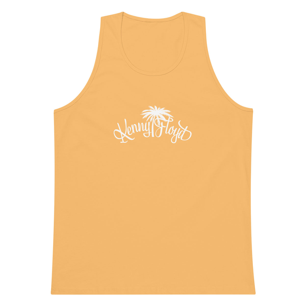 Men’s Premium Tank Top with White KF Palm Logo