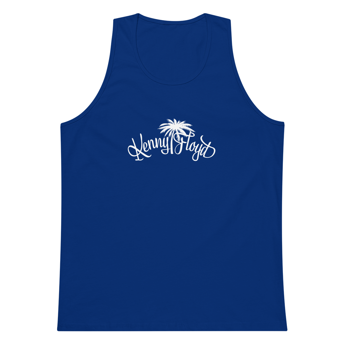Men’s Premium Tank Top with White KF Palm Logo