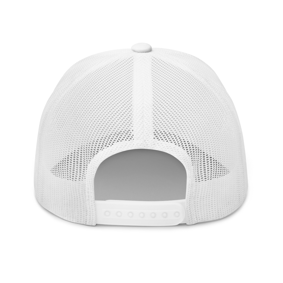 White Trucker Cap with Black KF Palm Logo