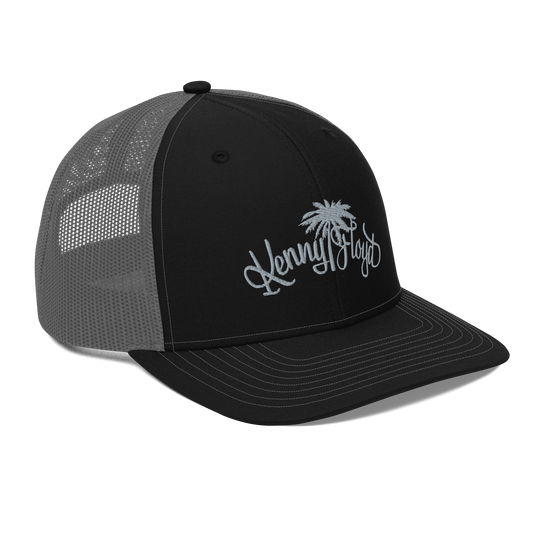 Black & Grey Trucker Cap with Grey KF Palm Logo