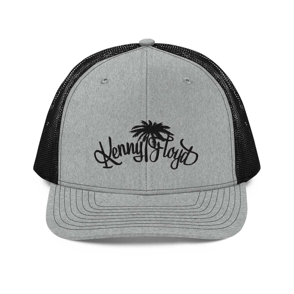 Black & Grey Trucker Cap with Black KF Palm Logo