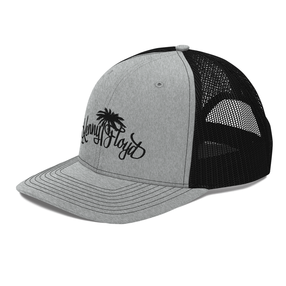 Black & Grey Trucker Cap with Black KF Palm Logo