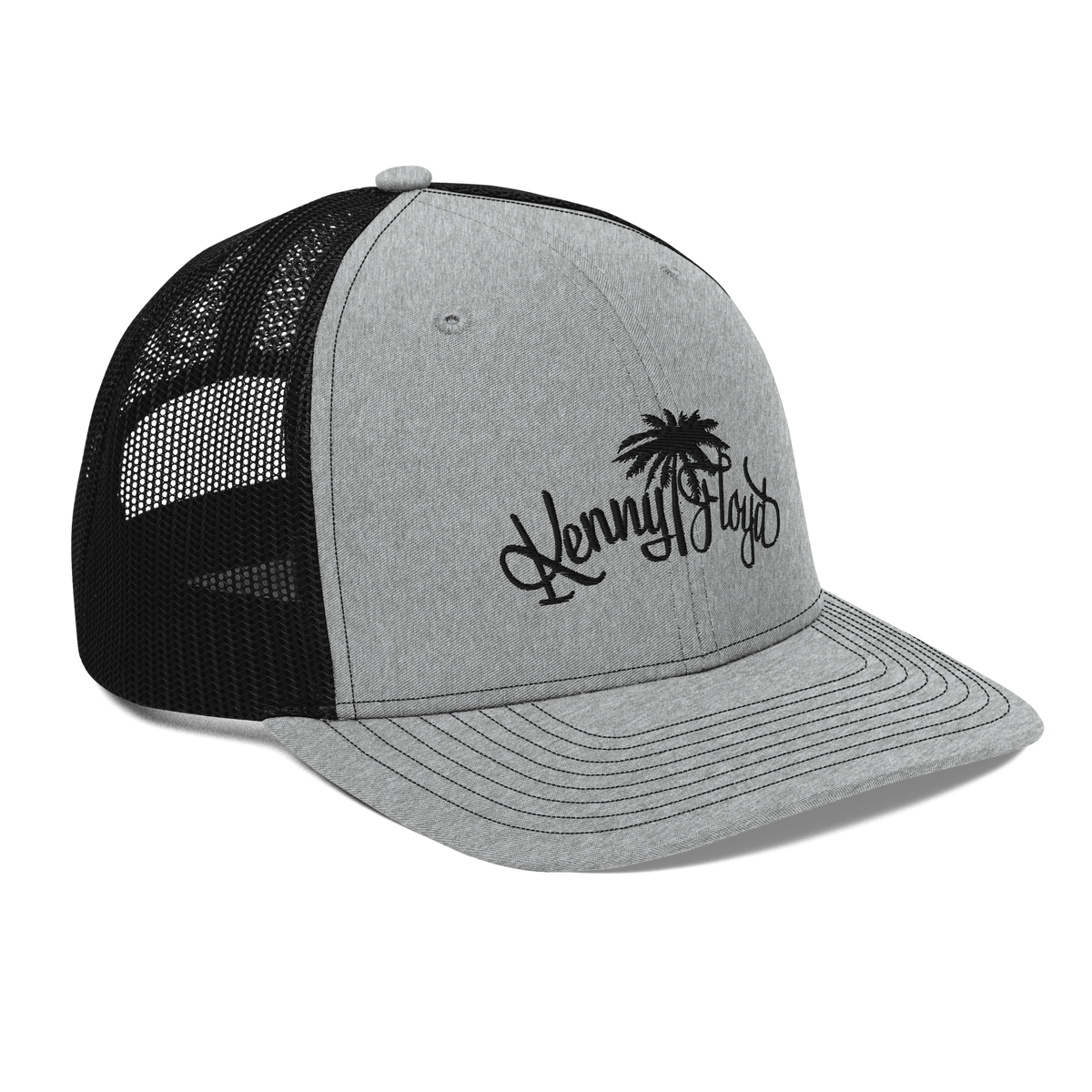 Black & Grey Trucker Cap with Black KF Palm Logo