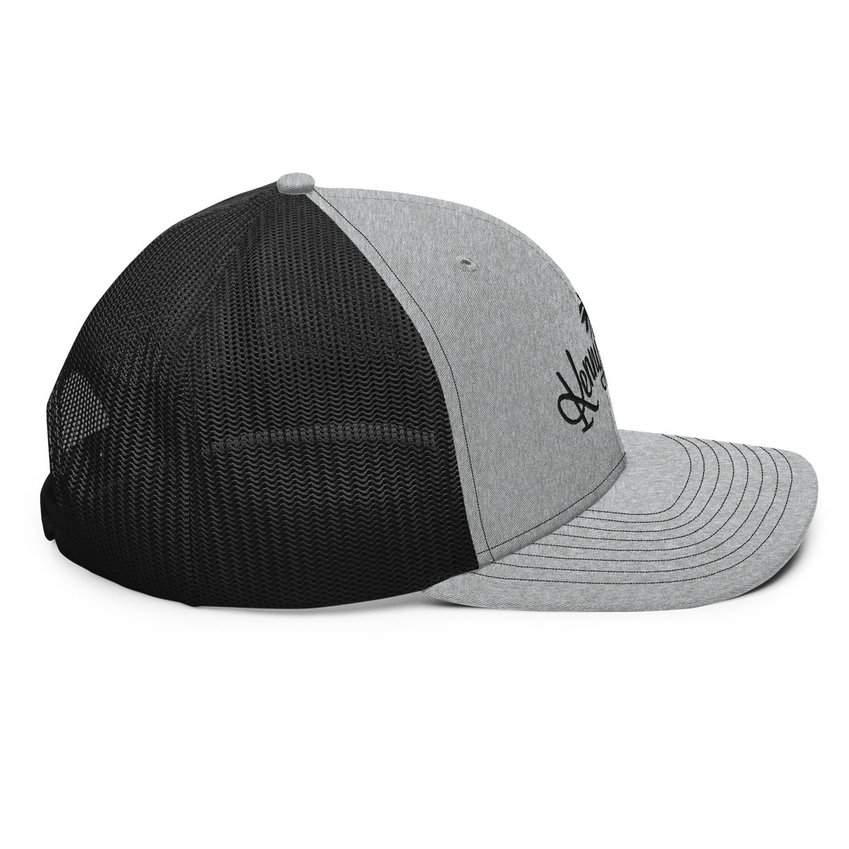 Black & Grey Trucker Cap with Black KF Palm Logo