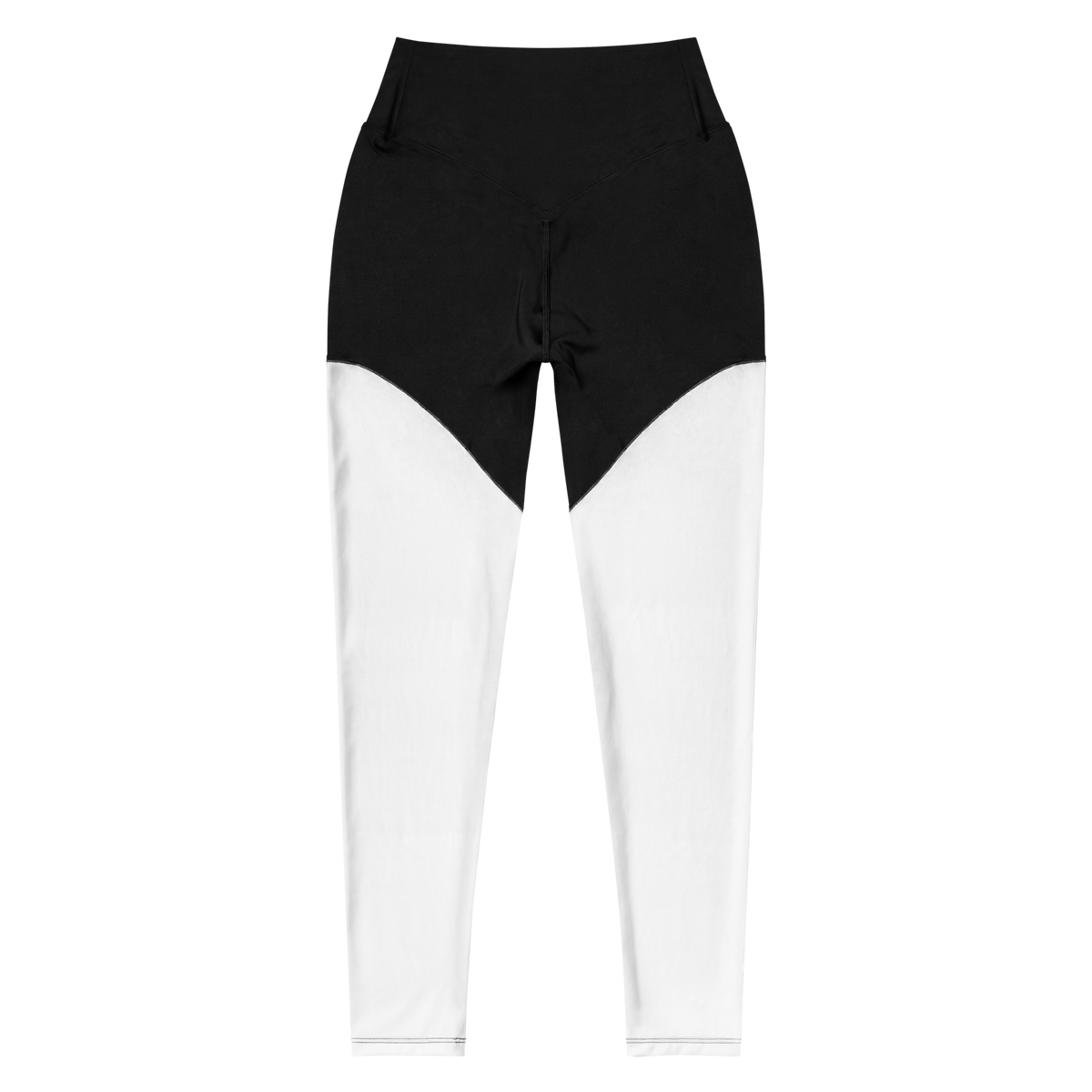 Black & White Sports Leggings with KF Palm Logo
