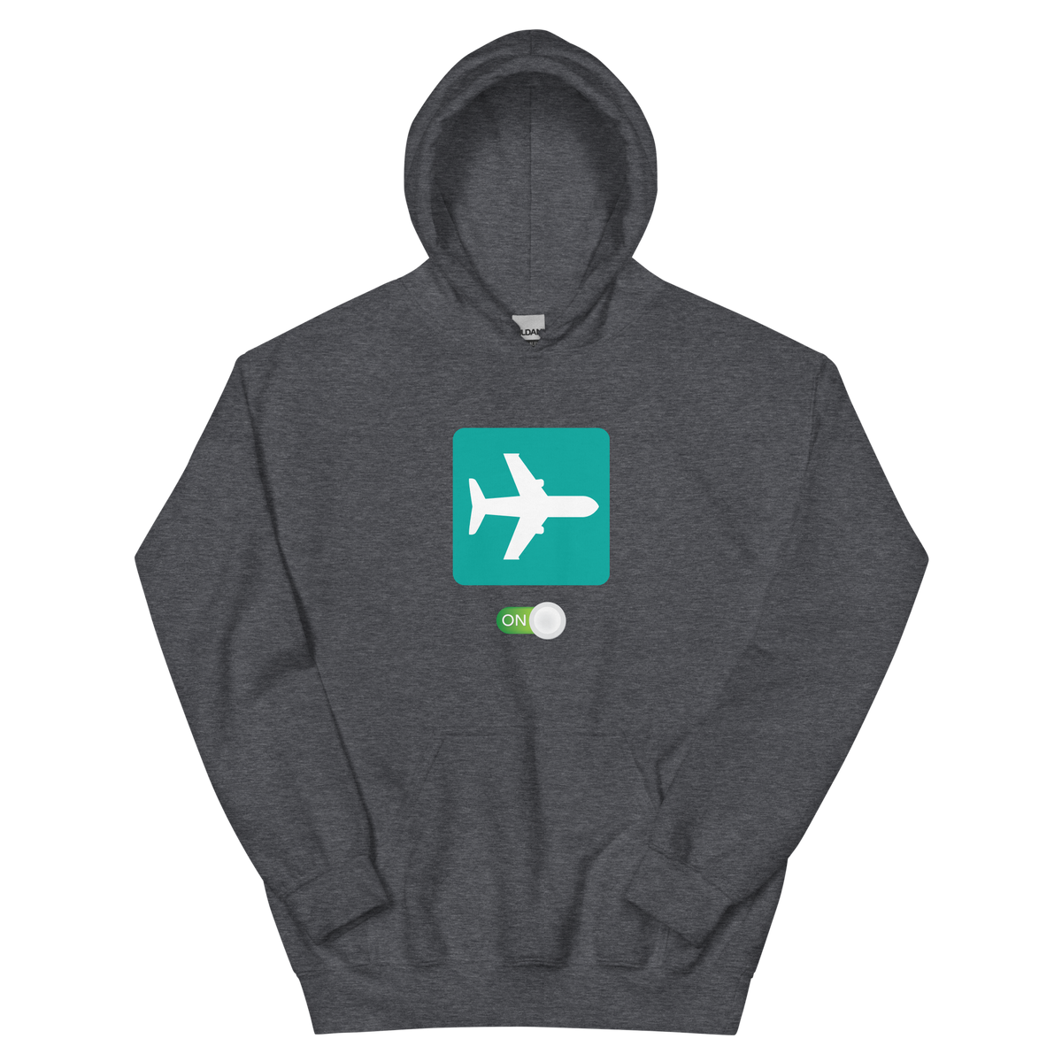 Sport Grey Unisex Hoodie with Airplane Mode Logo