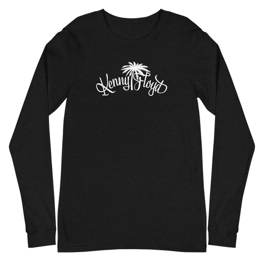 Unisex Long Sleeve Tee with White KF Palm Logo