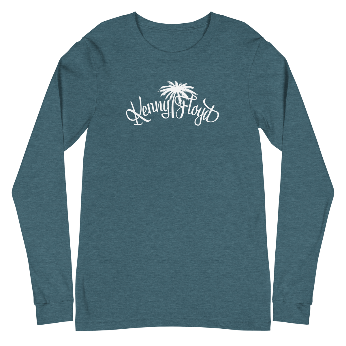 Unisex Long Sleeve Tee with White KF Palm Logo