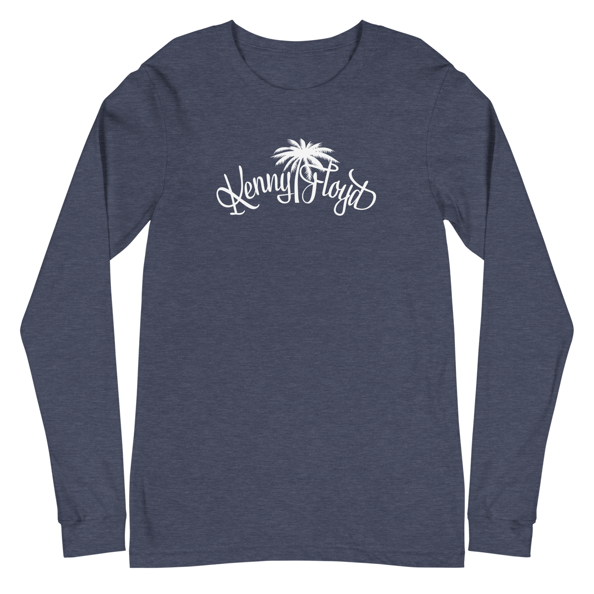 Unisex Long Sleeve Tee with White KF Palm Logo