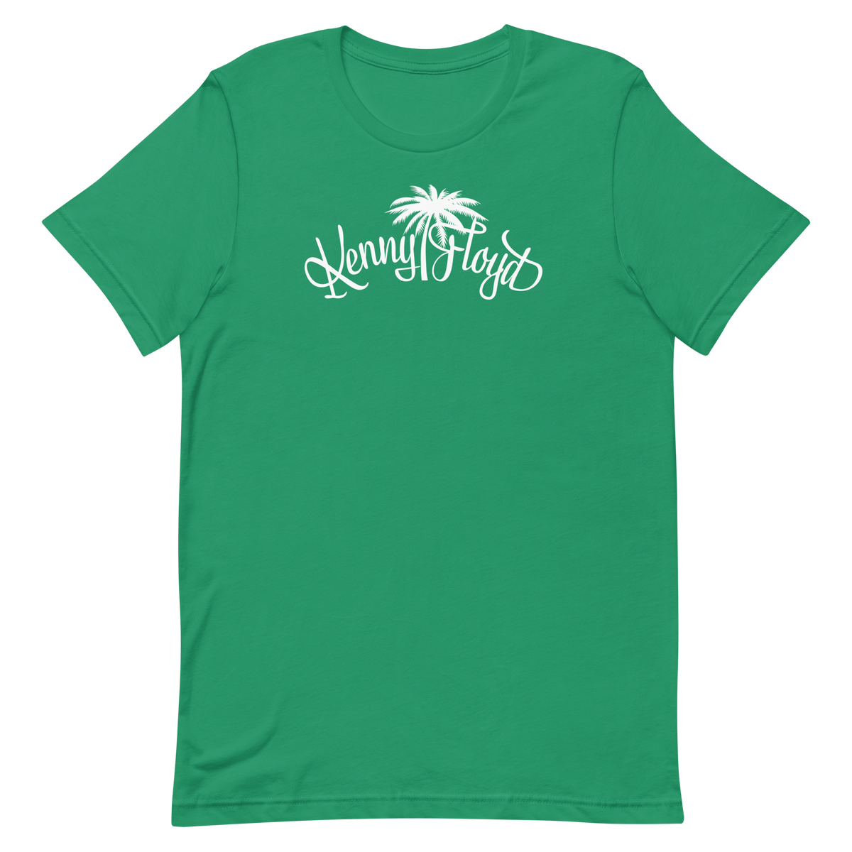 Unisex Short Sleeve T-shirt with White KF Palm Logo