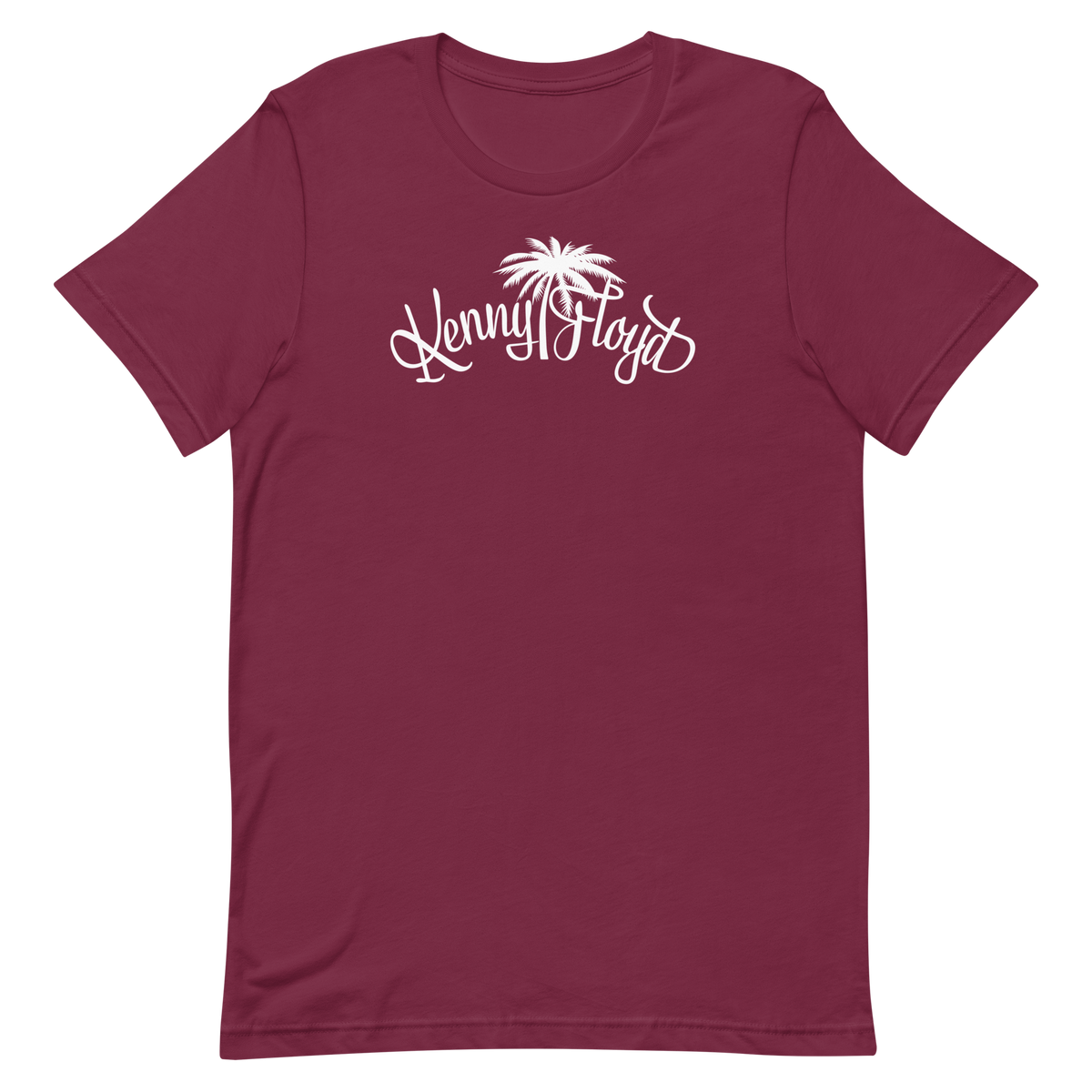 Unisex Short Sleeve T-shirt with White KF Palm Logo