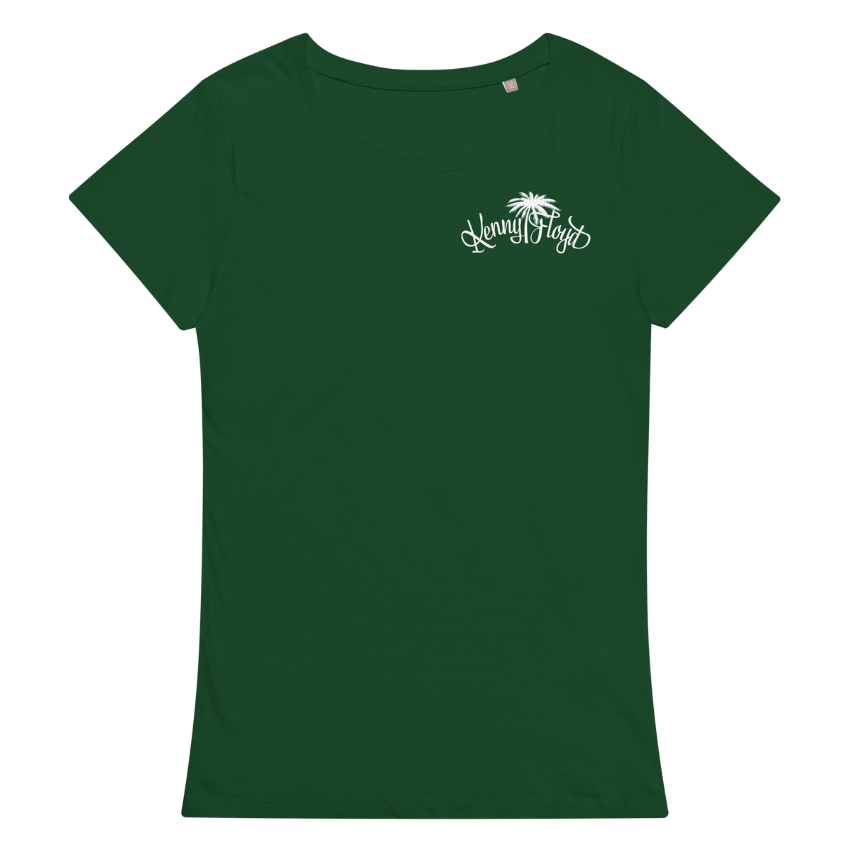 Women’s basic organic t-shirt with KF Palm Logo