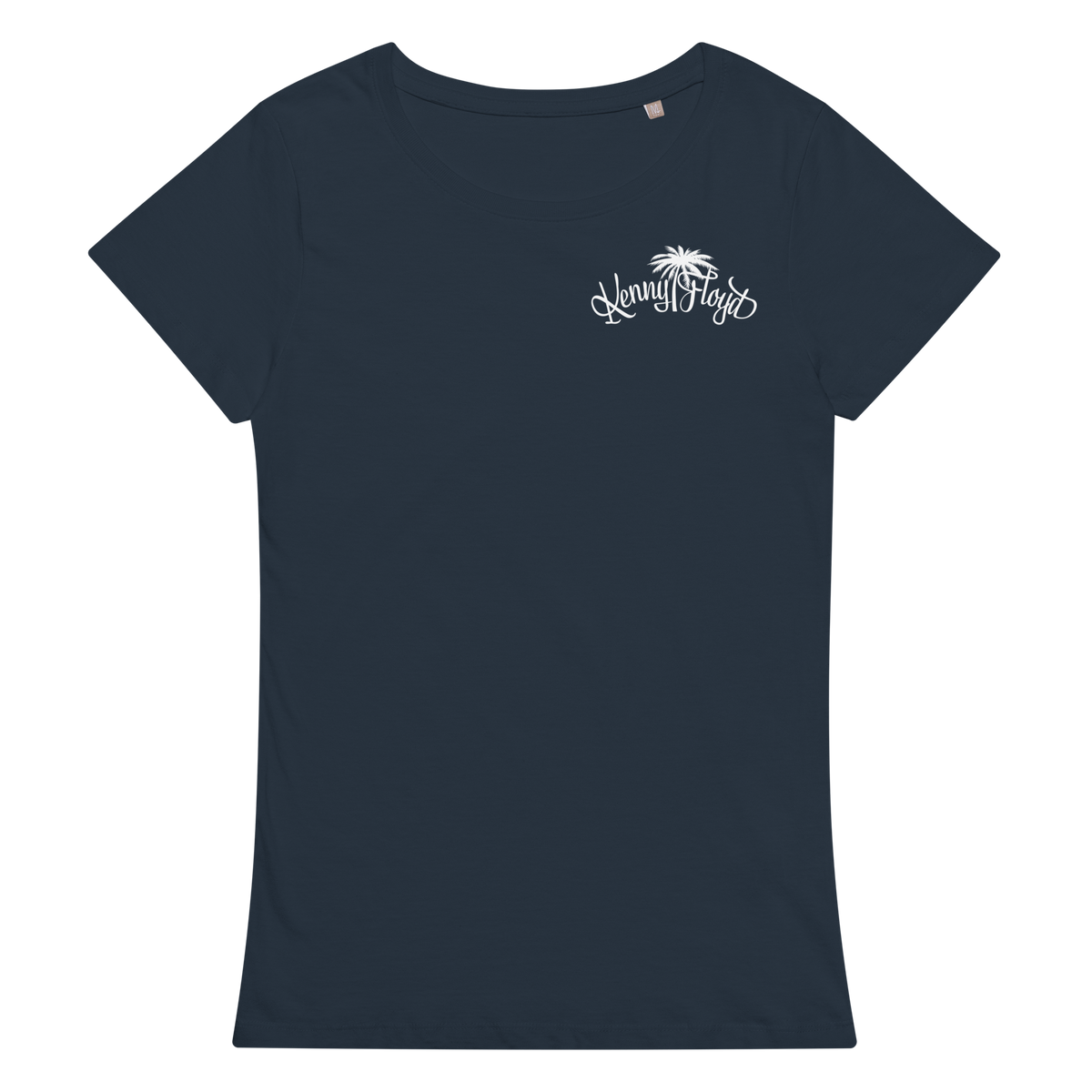 Women’s basic organic t-shirt with KF Palm Logo