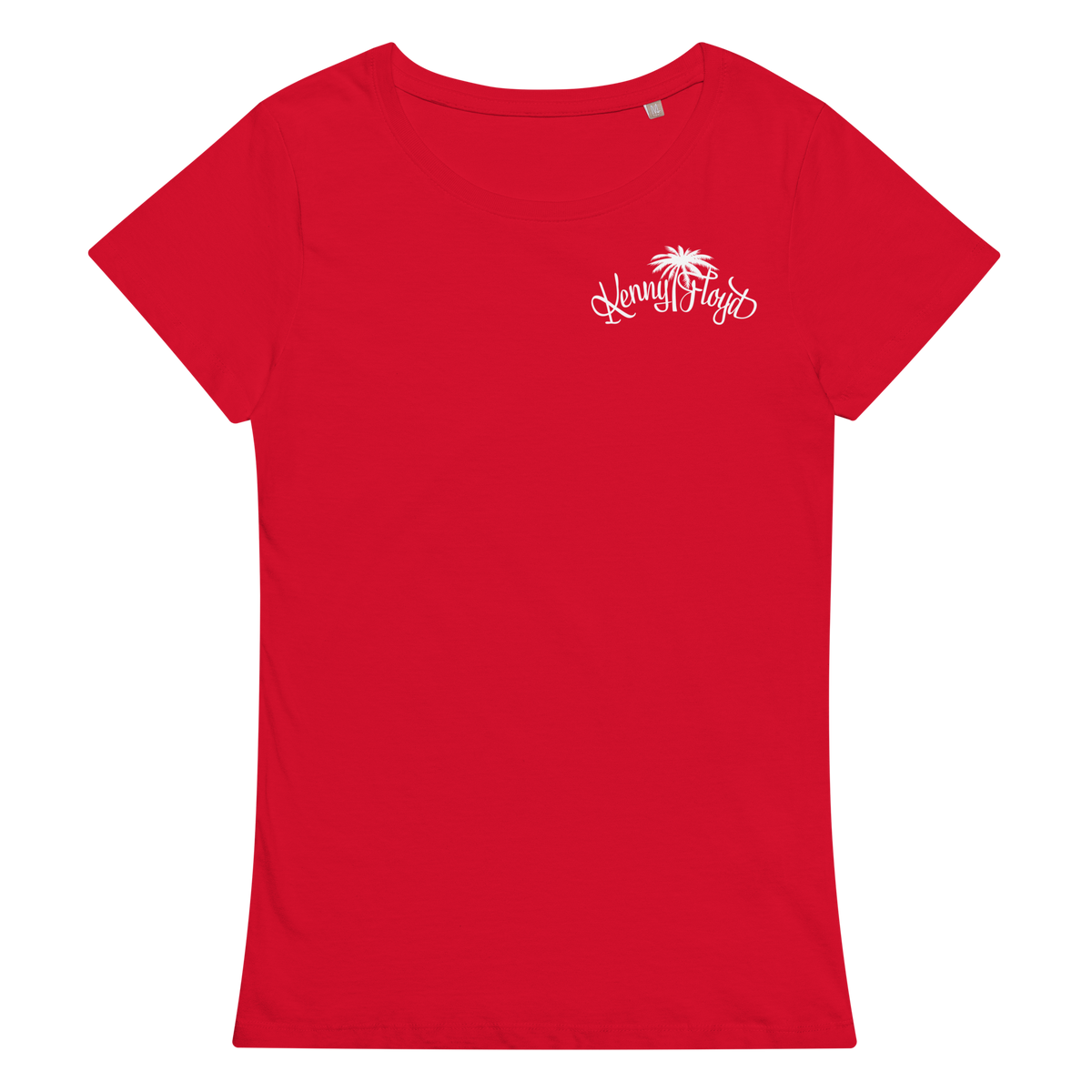 Women’s basic organic t-shirt with KF Palm Logo
